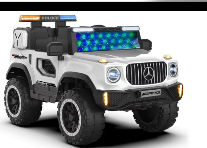 Rechargeable battery operated kids jeeps, Kids electric jeeps, For age 2 to 7 years, music mp3 LED lights, double motors big battery. Color white & silver