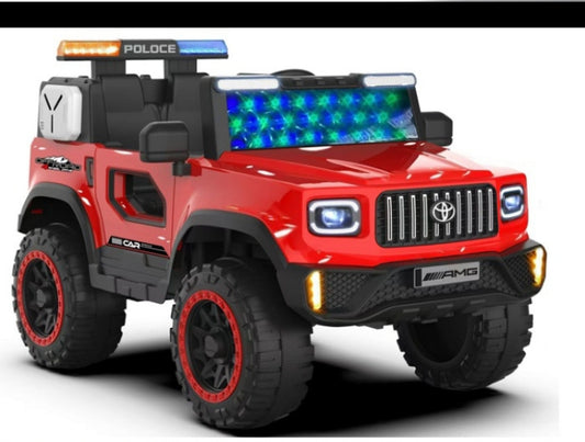 Rechargeable battery operated kids jeeps, Kids electric jeeps, For age 2 to 7 years, music mp3 LED lights, double motors big battery, Bluetooth. Color Red,