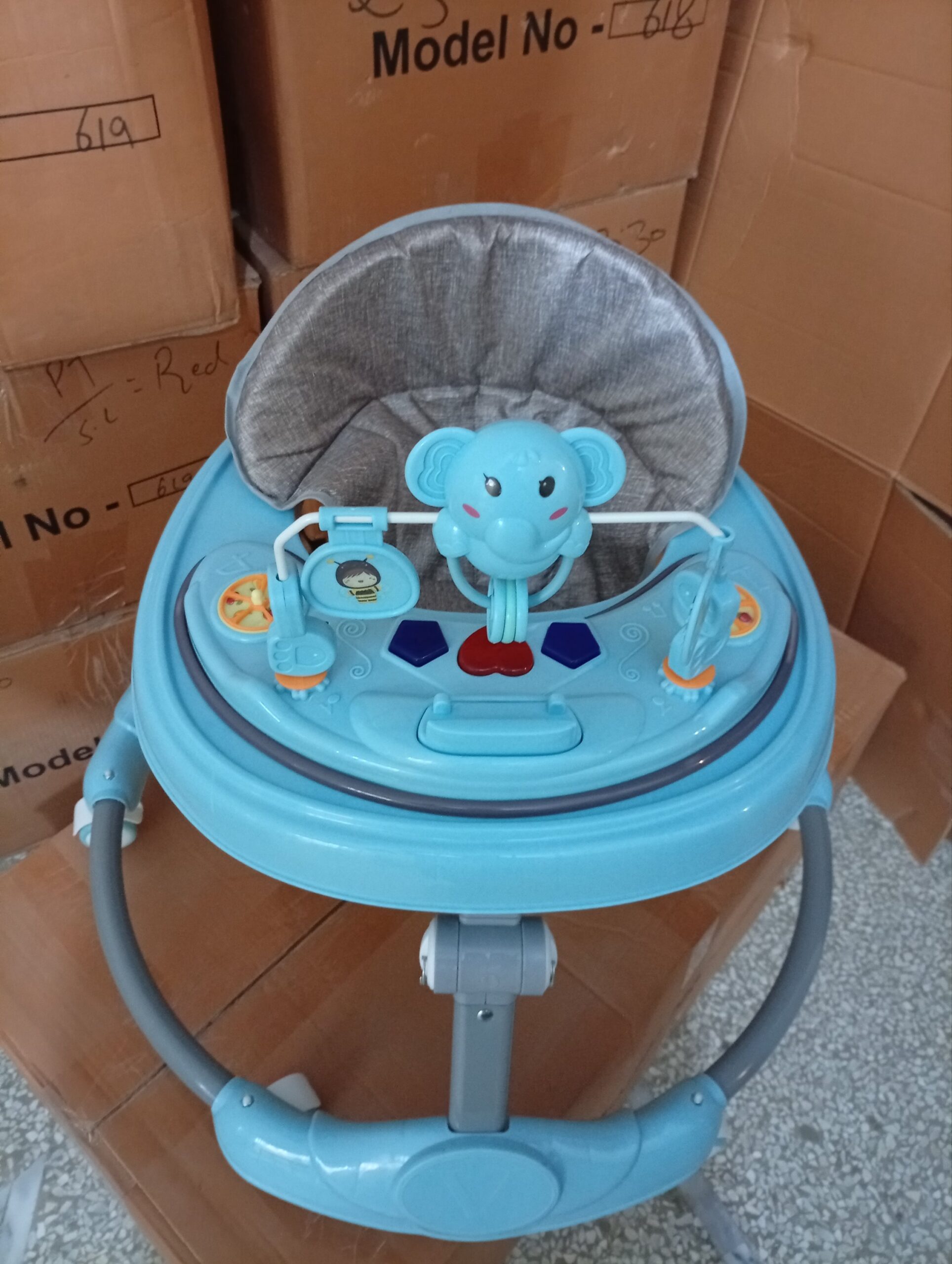 Baby Walker with Front Toys - Musical walker - Foldable - Size adjustable - - Image 3